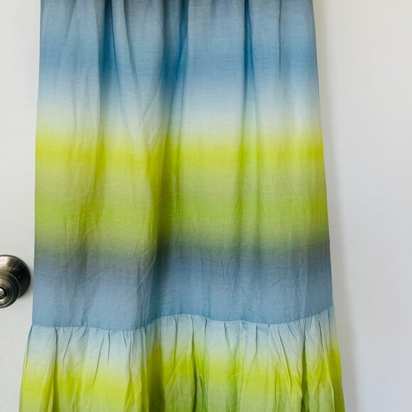 Tuckernuck Chartreuse and Sky Ombre Strapless Kaia Maxi Dress NWT Women Size XL - Picture 2 of 7